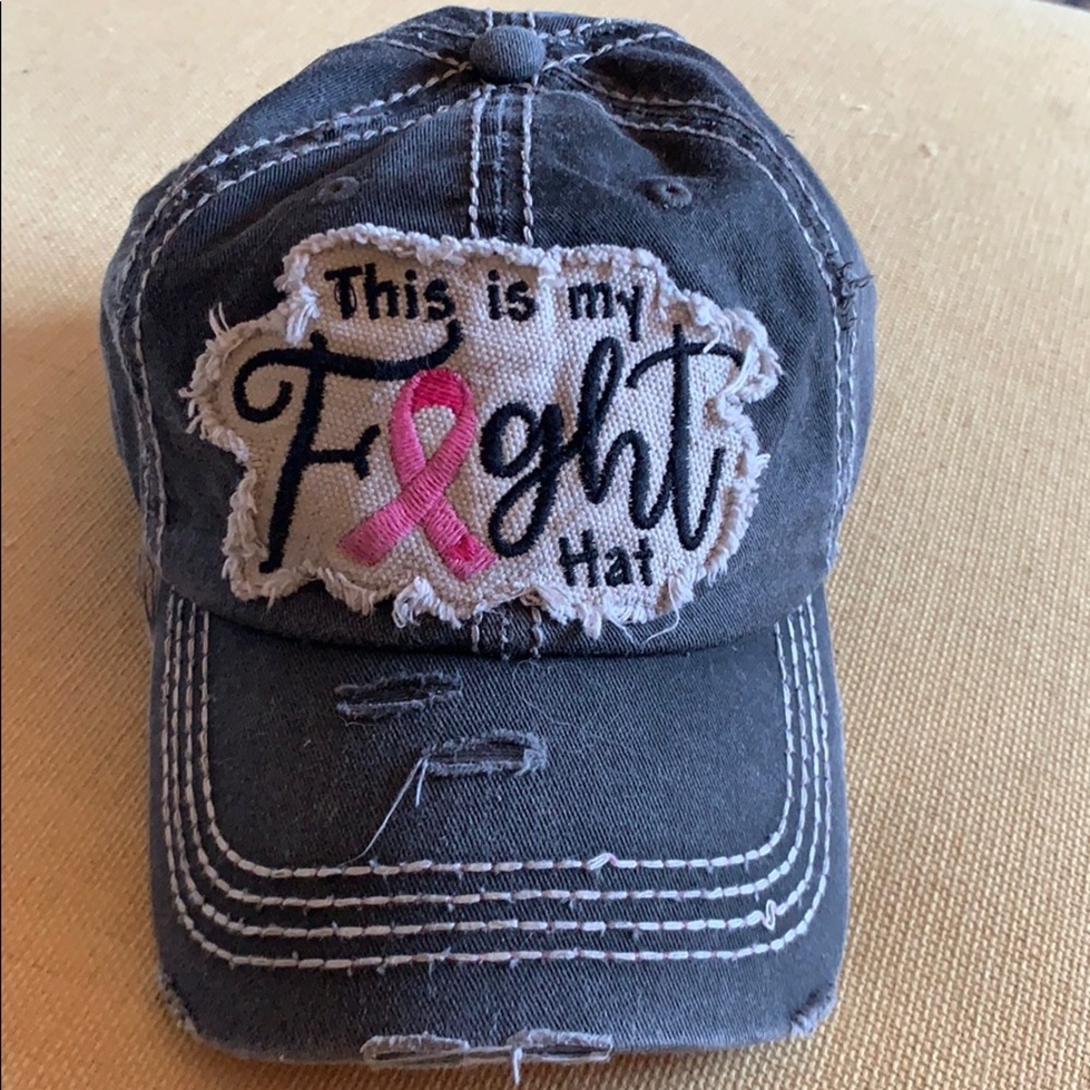 “This is my FIGHT hat” baseball hat, breast cancer